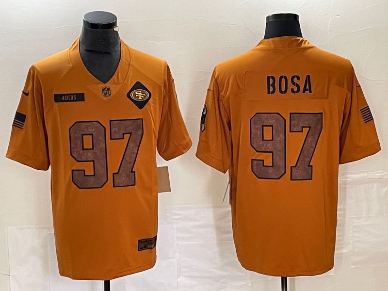 Men San Francisco 49ers #97 Bosa brown Nike 2023 Salute To Service Limited NFL Jersey->san francisco 49ers->NFL Jersey